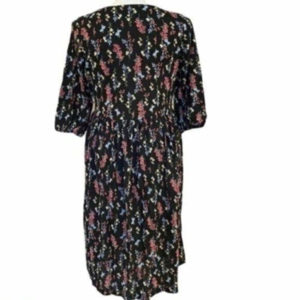 NWOT Woman Within Black Floral Dress - Size 14/16 (Medium) - Picture 3 of 7